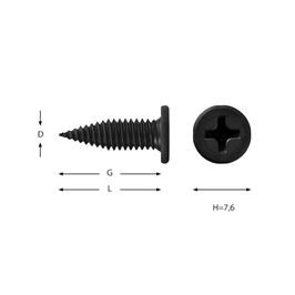 PLÅTSKRUV 4,0x13 FIXERING PLÅT