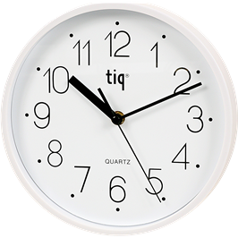 VÄGGKLOCKA VIT PLAST 225MM