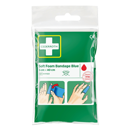 BANDAGE SOFT FOAM BLUE 6x40CM