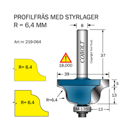 Profilfr dubbelr R6.4 L18 F13