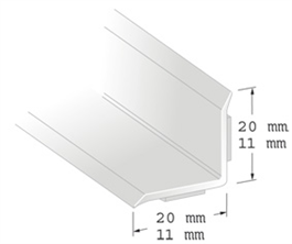 BADKARSLIST 20x20 VIT 3,5M