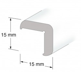 HÖRNLIST 15x15MM VIT 2,5M