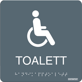 SKYLT TAKTIL WC HANDIKAPP