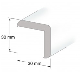 HÖRNLIST 30x30MM VIT 2,5M
